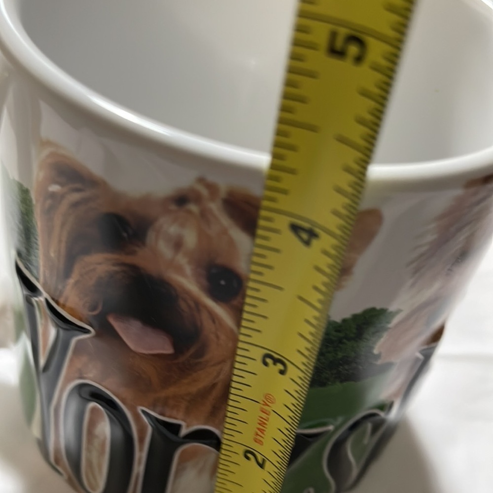 Yorshire Terrier coffee/tea mug cup with 3D dimensional writing - Picture 10 of 10